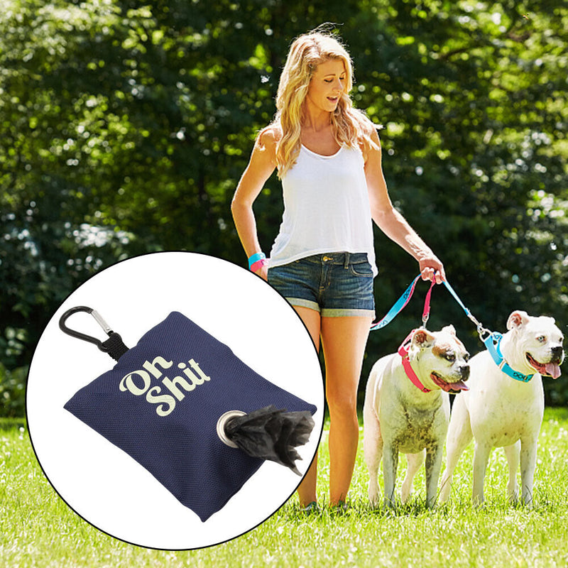 Pets Garbage Poop Bag Dispenser Dog Waste Bag Holder Organizer (Dark Blue) Newly