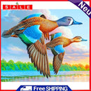 Oil Paint By Numbers Blue Wings Geese Frameless Picture Craft Living Room Decor