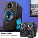 2pcs ONIKUMA L6 Portable Wired Gaming Stereo Speakers LED Audio Laptop Speaker