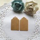 100X Brown Kraft Paper Tags Lace Scallop Head Label Luggage Wedding Note hot.