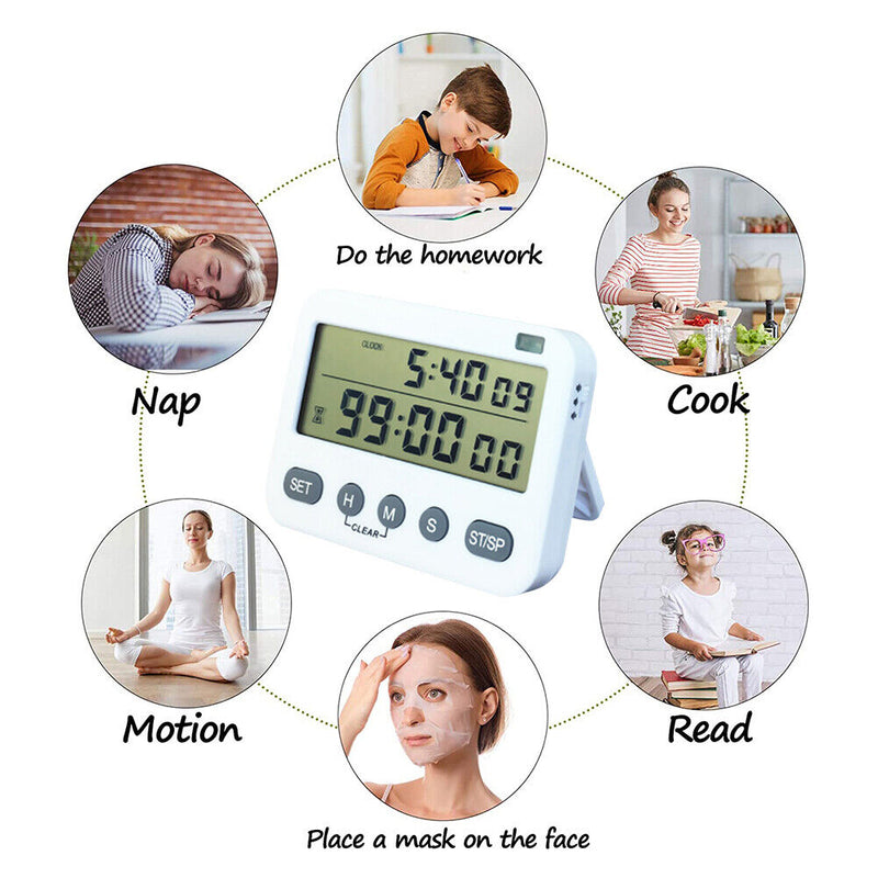 YS-218 Digital Sleep Stopwatch Kitchen Count Up Countdown Timer for Cooking