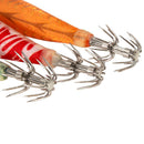 10pcs Bionic Shrimp Baits Set w/ Double-Layer Hooks for Cuttlefish Fishing