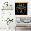Full Embroidery DIY Canvas Stamped 11CT Cross Stitch Black Wings Kit Ornaments