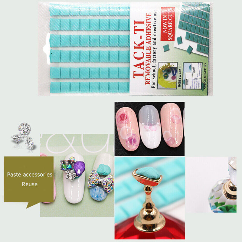 1 Sheet Reusable Adhesive Clay Stick Plasticine False Nails Tips Fix Glue