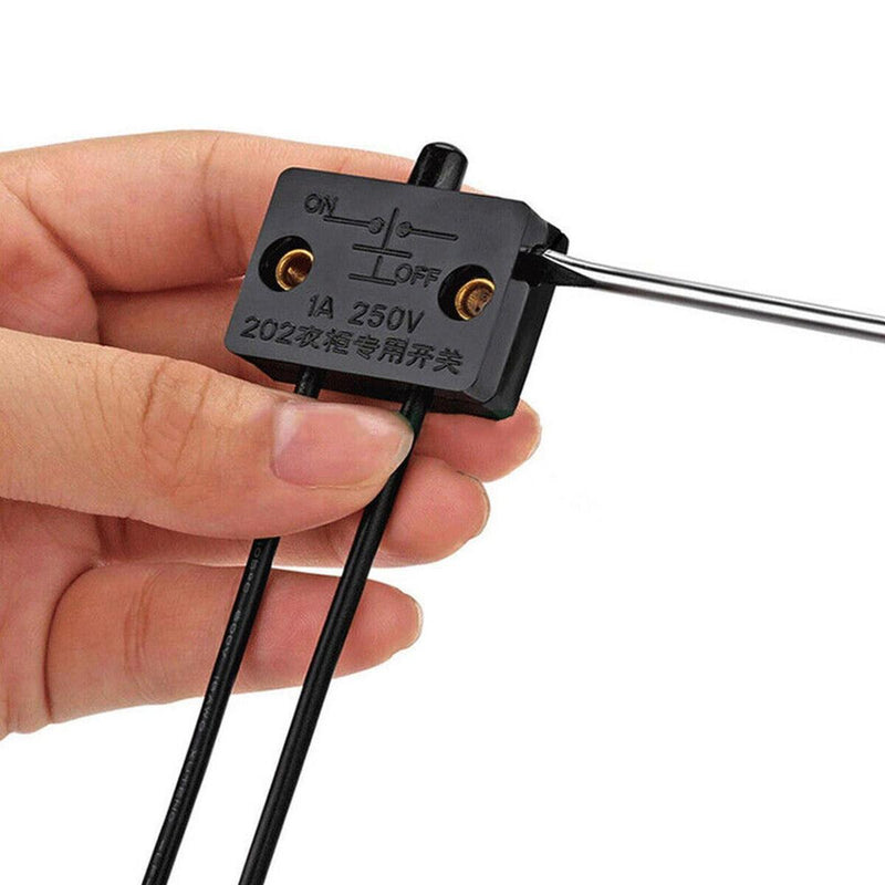 1PCS Wardrobe Door Light Switch Automatic Reset Switch Cabinet Cupboard`