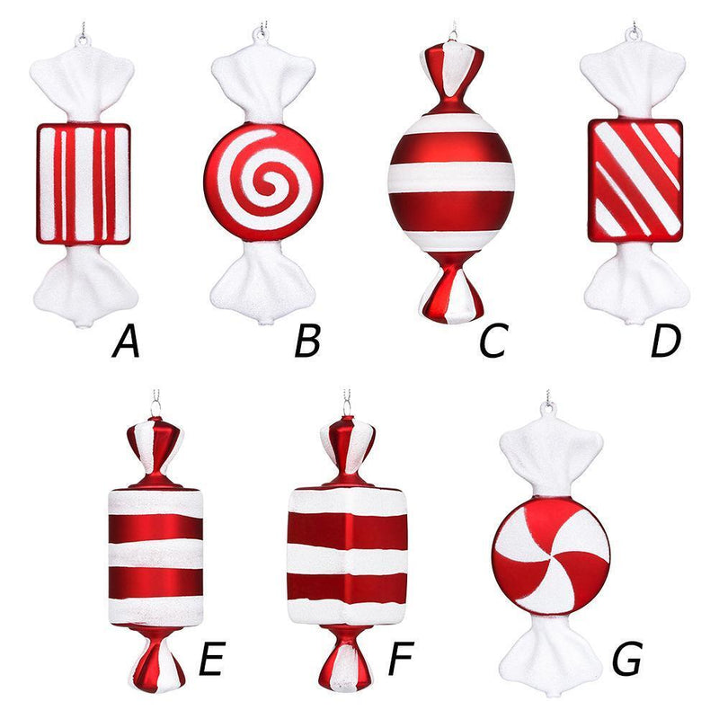 15cm Candy Pendant PVC Artificial Lollipops Christmas Tree Hanging Ornament (D)