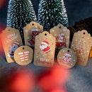 Kraft Paper Santa Claus Gift Wrapping Kraft Tag Hang Tags Christmas Labels