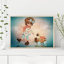 5D DIY Diamond Painting Big Eyes Girl Full Round Diamond Mosaic Home