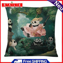 Panda Pattern Pillowcase Sofa Bed Home Living Room Linen Pillow Cover 45x45cm