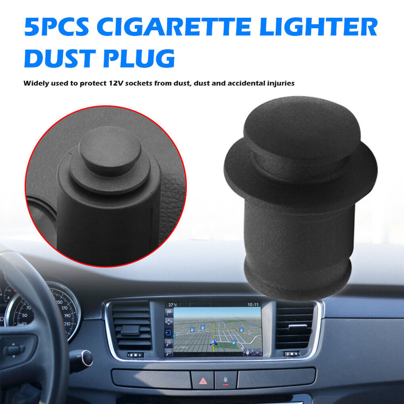 5pcs Universal Car Cigarette Lighter Socket Plug Waterproof Cover Dust Cap Newly