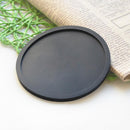 8pcs Silicone Coaster Drink Cup Pad Non-slip Round for Home Kitchen (Black)