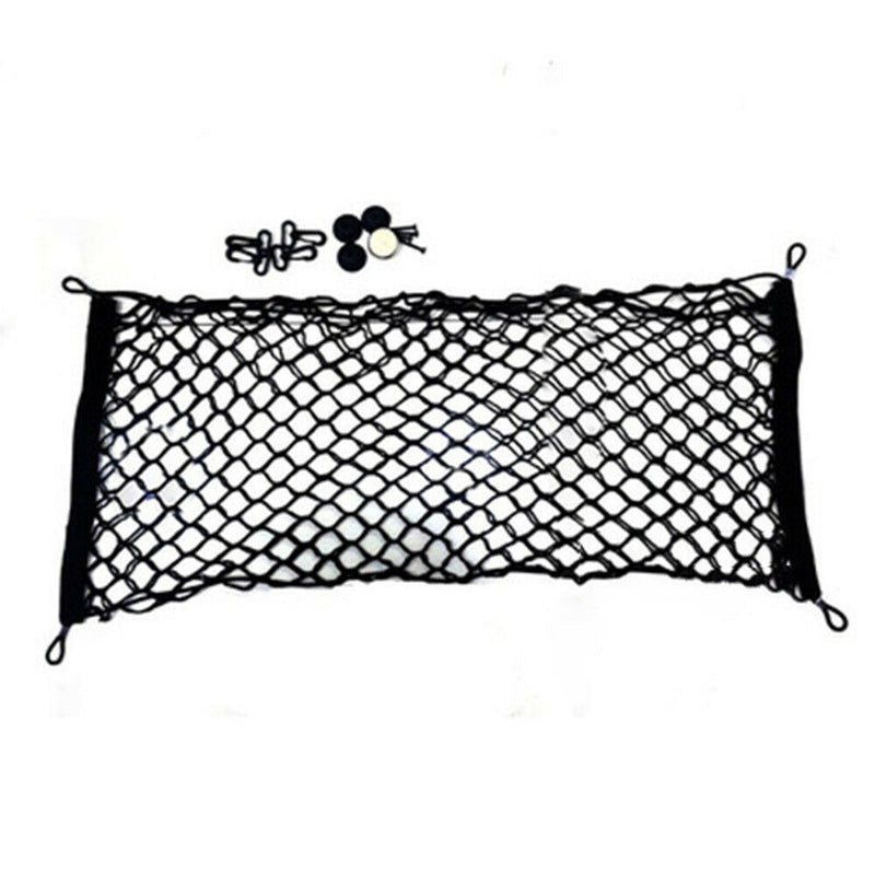 100x50CM Trunk Rear Storage Cargo Luggage Net&4 Hooks For Car Van Pickup SUV MPV