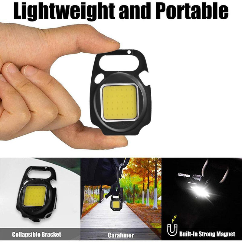 Mini LED Flashlight Portable Work Lights Pocket Keychains Torch USB Rechargeabl`