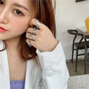 Punk Rings Cross Virgin Mary Pendant Open Finger Ring Multi-layer Chain