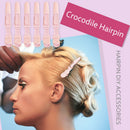 Durable Plastic Clamp Double Spring Design Girls Alligator Hair Clip (Pink)