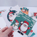 Snowman Merry Christmas Blessing Card Mini Greeting Postcard Message Note Cards