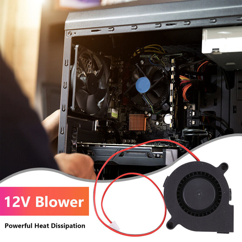 Brushless DC Cooling Fan Blower 5015S 12V 2-Pin 50x50x15mm for Computer Case