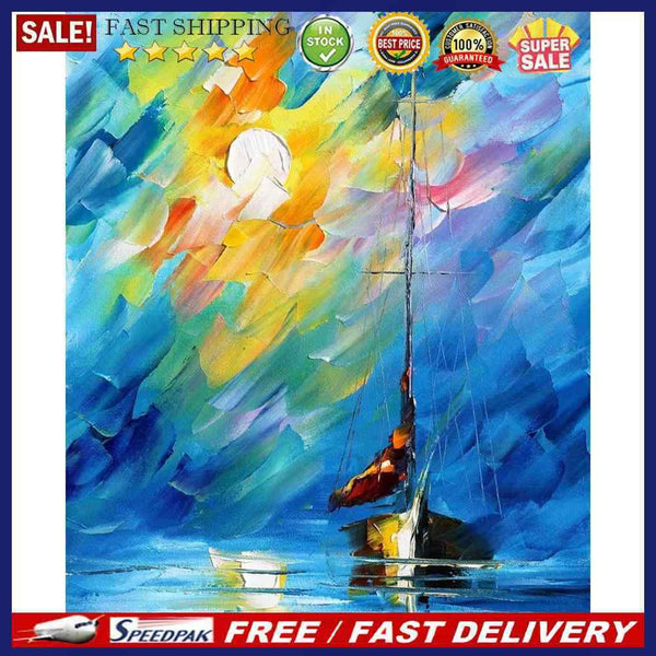 Ship at Sea Oil Paint By Numbers Kit DIY Drawing Picture for Adults Home Decor