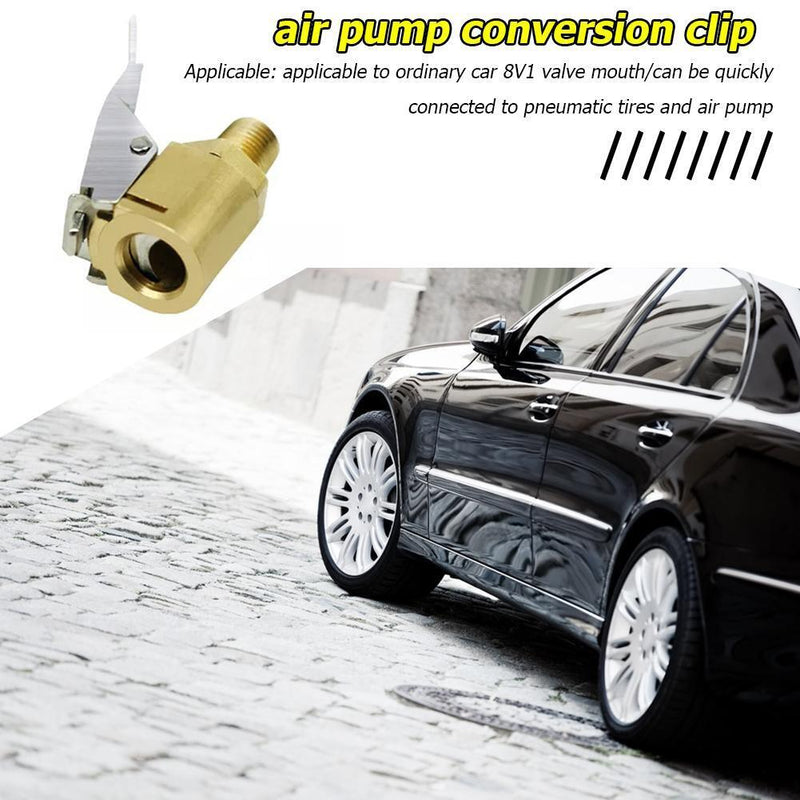 8mm Car Tire Air Chuck Inflator Pump Valve Clip Clamp Connector Adapter*5