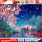 Night Peach Tree Oil Paint By Numbers Kits DIY Handpainted Canvas Picture
