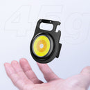 #A USB LED COB Keychain Torch Flashlight Portable Bottle Opener Hiking Work Ligh