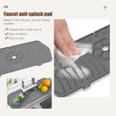 Kitchen Silicone Faucet Absorbent Mat Sink Water Splash Odor Guard (Grey) Newly