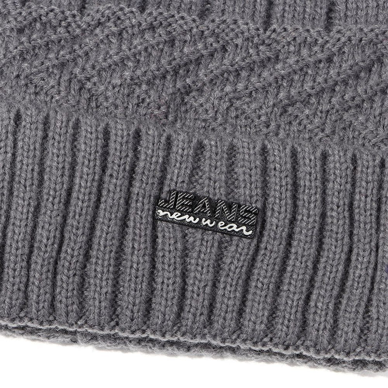 Windproof Neck Warmer Beanie Hat Neck Scarf Knitted Hat Muffler Hat Scarf Set