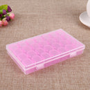 28 Slots Storage Box Nail Art Rhinestone Jewelry Display Case (Purple) Newly