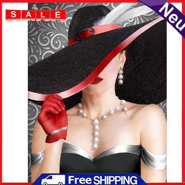 Elegant Lady Full Round Drill Mosaic Diamond Painting Rhinestone Crafts Decor