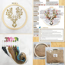 Christmas Embroidery Cross Stitch Kit Embroidery Hoop Merry Christmas