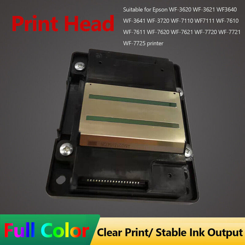 Printhead for Epson WF-3620 WF-3640 WF-3720 WF7111 WF7611 Full Color Replacement
