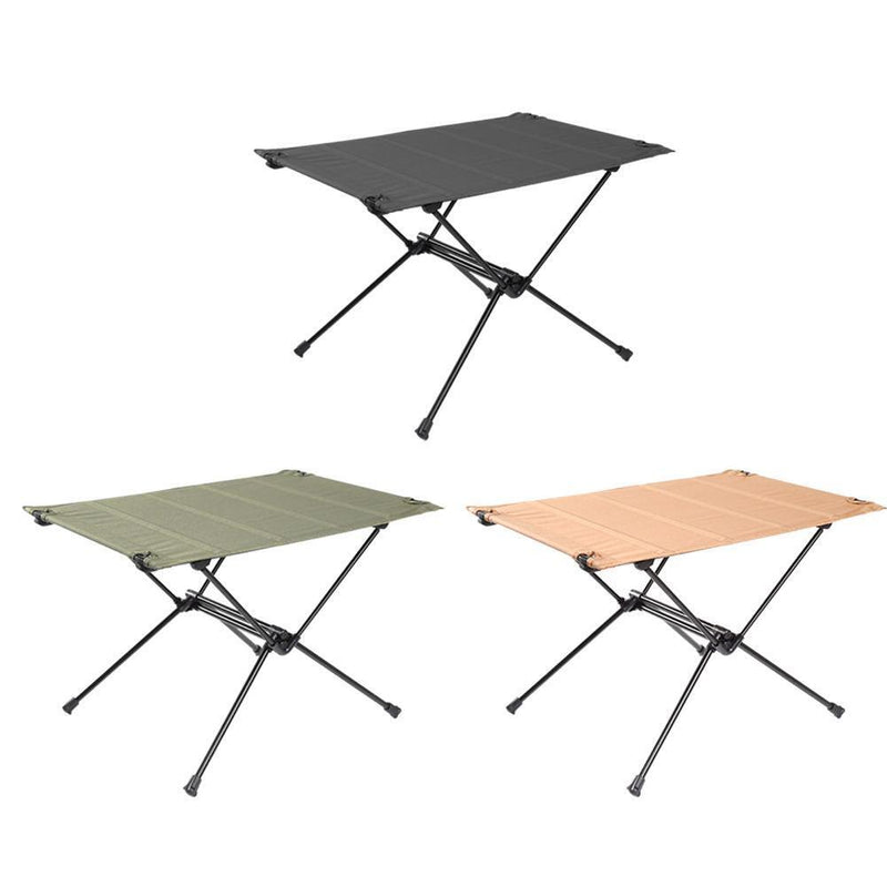 Foldable Camping Table-Fishing Aluminum Lightweight Folding Table (Khaki)