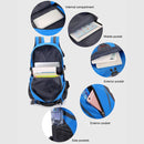 Casual Climbing Backpack Nylon Bags for Hiking Fitness Camping (Black)