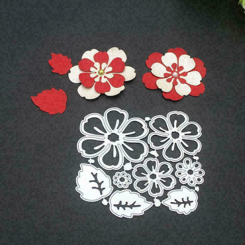 8Pcs Flower Spring Leaf Metal Cutting Dies Stencil Photo DIY F9R4 Album Z6J5