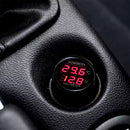 2 in 1 Digital Car Voltmeter Thermometer Cigarette Lighter Style for Truck