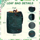 4 X Heavy Duty Garden Waste Bag Waterproof Refuse Sack Bin For Leaves Grass Z2O1