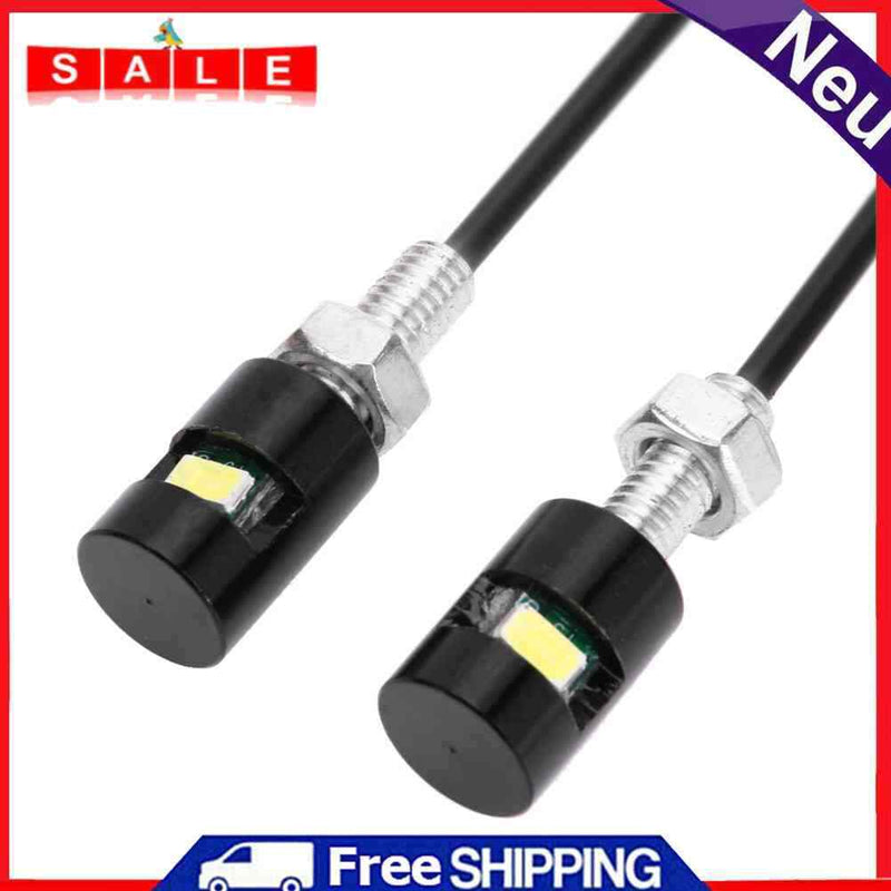 2Pcs Black Led Car Tail Light Universal Motorcycle Light Emitting Diode Numbers