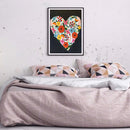5D DIY Diamond Embroidery Heart Round Drill Diamond Painting Kit Bedroom Decor