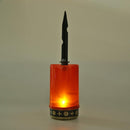 Solar Power Grave Lawn Light Flameless Electronic LED Candle Lamp (Red) Newly