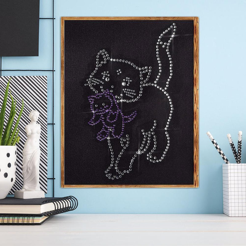 5D DIY Fluorescent Diamond Painting Cute Cat Cross Stitch Embroidery Mosaic