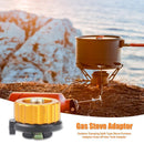 Outdoor Camping Split Type Stove Furnace Adaptor Auto-off Gas Tank Adapter Newly