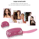 Massager Comb Wide Teeth Anti-static Salon Styling Smooth Hair Combs(Pink)