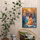 Girl and Wolf Oil Paint By Numbers Kits DIY Craft Coloring Drawing Home Decor