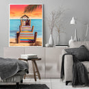 Seaside Step Drawing Frameless DIY Oil Paint by Numbers Canvas Home Decor