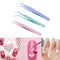 3pcs Diamond Painting Stainless Steel Tweezers Set DIY Tools (Elbow) Newly