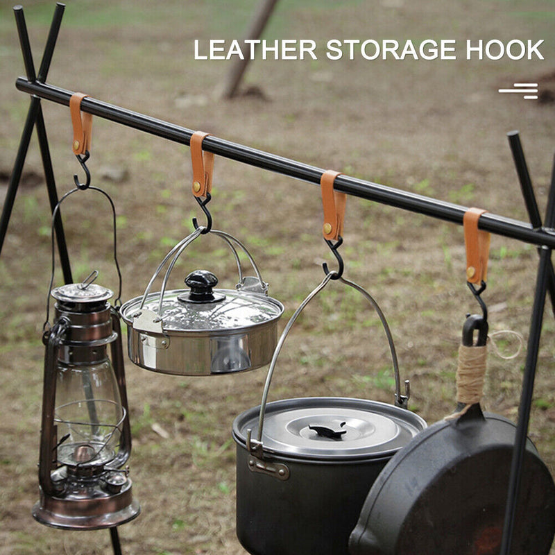 Outdoor PU Hooks Camping Clothes Triangle Storage Hanger Holder Hiking Supplies