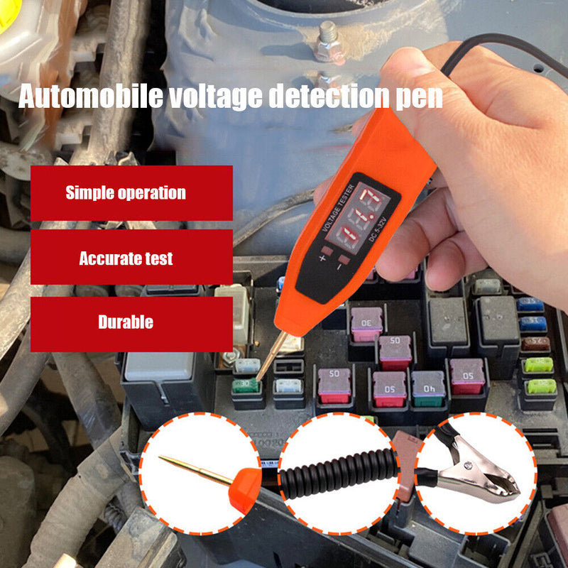 LCD Digital Automotive Voltage Electrical Circuit Tester for Truck Boat Tra