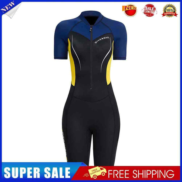 DIVE SAIL Neoprene Scuba Snorkel Swimming Women Body Wetsuits (Yellow S)