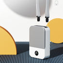 Mini Digital Display Hanging Neck Fan Portable USB Desktop Fans (White)