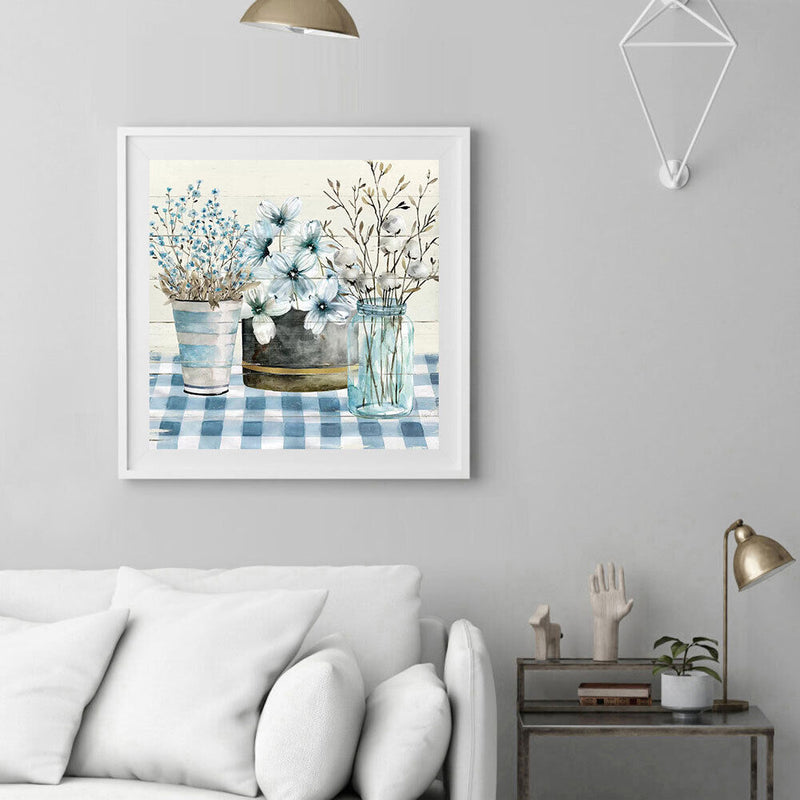 Table Flowers Oil Paint By Numbers Kit DIY Acrylic Painting on Canvas Framele